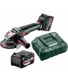 Leņķa slīpmašīna Metabo WB 18 LT BL 11-125 Quick; 18 V; 2x5,2 Ah akum.