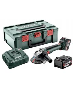 Leņķa slīpmašīna Metabo W 18 LT BL 11-125; 18 V; 2x4,0 Ah akum.