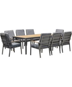 Garden furniture set PARKER table and 8 chairs