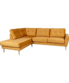 Corner sofa HEIVI LC, yellow velvet