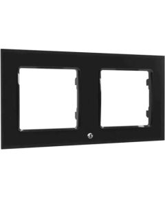 Switch frame double Shelly (black)