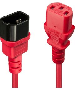 CABLE POWER IEC EXTENSION 0.5M/RED 30476 LINDY