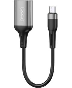 XO adapter USB - microUSB OTG, black (NB201)