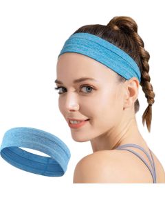 Hurtel Elastic fabric headband for running fitness blue