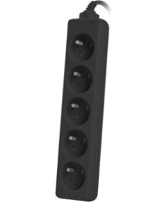 LANBERG POWER STRIP 1.5M BLACK, 5X 230V PL