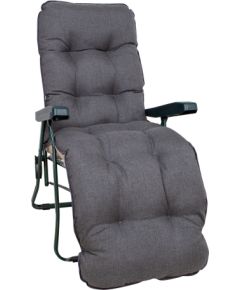 Deck chair BADEN-BADEN brownish gray pad