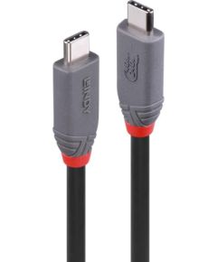 CABLE USB4 240W TYPE C 0.8M/40GBPS ANTHRA LINE 36956 LINDY