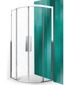 dušas stūris ECR2N, 900x900 mm, h=2050, r=550, brilliants/caurspīdīgs stikls