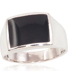 Серебряное кольцо #2101577_ON, Серебро 925°, Оникс, Размер: 20.5, 7.3 гр.
