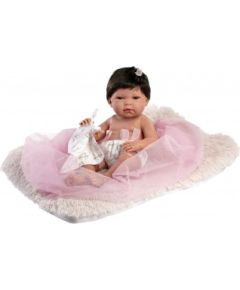 Llorens Кукла малышка Ника 40 см на розовой подушке, c соской (виниловое тело) Испания LL73804
