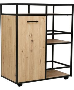 Skapis ar plauktiem HEDVIG 77,4x42H94cm, osis/melns
