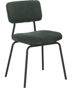 Chair KEIU 46x51xH76cm, dark green corduroy