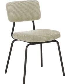 Chair KEIU 46x51xH76cm, light beige corduroy