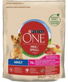 PURINA One Mini Adult Beef, Rice - Dry Dog Food - 800 g