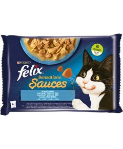 Purina Felix Sensations Mix Cod with tomatoes, sardine with carrots - wet cat food - 340g (4 x 85g)