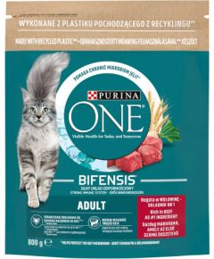 PURINA One Bifensis Adult Beef - dry cat food - 800 g