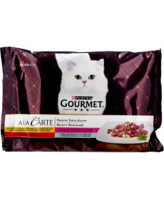 Purina GOURMET A la Carte Chicken, Trout, Beef, and Fish - wet cat food - 4 x 85 g