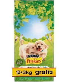 PURINA Friskies Junior - dry dog food - 12 + 3 kg