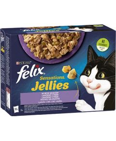 Purina Felix Sensations Mix Turkey, Mackerel, Lamb, Herring - Wet Cat Food - 12x85 g