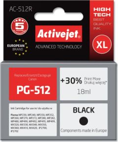 Activejet AC-512R ink (replacement for Canon PG-512; Premium; 18 ml; black)