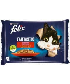 Purina Felix Fantastic rabbit, lamb - wet food for cats 340 g (4x 85 g)