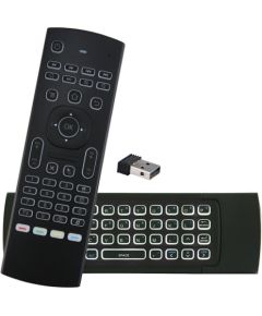 CP MX3-ML Универсальный смарт ТВ / ПК пульт с клавиатурой / ИК-пульт / светодиодный свет / USB черный