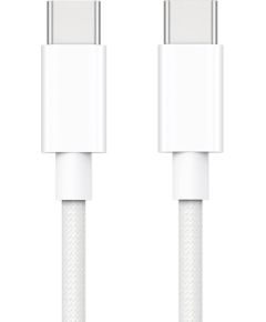 iLike CBL6 Pītas virves 65W PD USB-C uz USB-C Datu un uzlādes 2m Vads Balts (OEM)