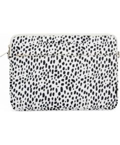 iLike   15-16 Inches Fabric Laptop Bag With Strap Leopard White