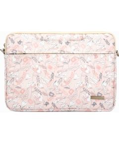 iLike   15-16 Inches Fabric Laptop Bag With Strap Flower Pink