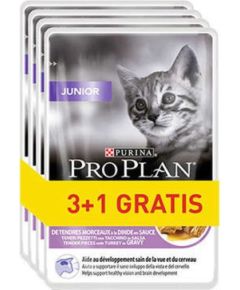 PURINA Pro Plan Junior Turkey - wet cat food - 85g 3+1