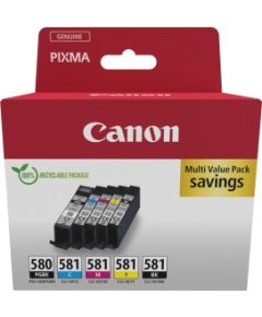 Canon PGI-580/CLI-581 (2078C007) Ink Cartridge Multipack, PGBK/BK/C/M/Y