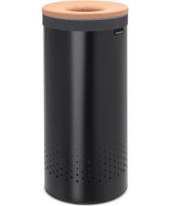 Brabantia veļas kaste, 35l, melna/korķa vāks