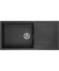 Reginox virtuves izlietne Amsterdam 540, viena bļoda ar plauktu, 1000x500 mm, black silvery Кухонные раковины