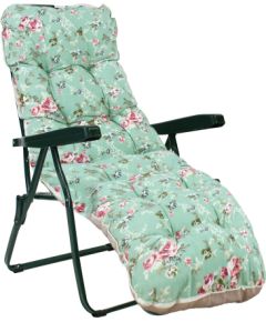 Deck chair BADEN-BADEN light green rosy pad