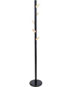 Coat rack FOREST D28H177cm, black/natural