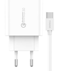 Fast charger Foneng 1x USB EU46 QC 3.0+ USB Type C cable