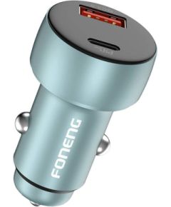 Foneng C18 car charger 1xUSB-A i 1xUSB-C 2.4A, 48W (gray) Автомобильные зарядные устройства