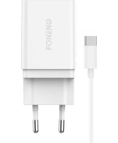 Fast charger Foneng 1x USB K300 + USB to USB-C cable