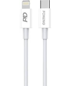 USB-C cable for Lighting Foneng X31, 20W 1m (white)