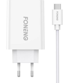 Fast charger Foneng 1x USB EU43+ USB Type C cable