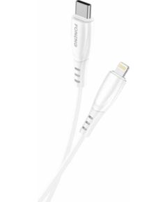 USB-C cable toLightning Foneng X75, 3A, 1m (white)