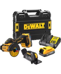 Leņķa slīpmašīna DeWalt DCS438E2T-QW; 18 V; 2x1,7 Ah akum.