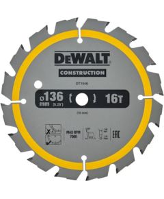 Griešanas disks DeWalt DT1946-QZ; 136x10 mm; Z16