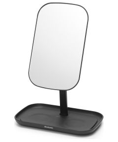 BRABANTIA ReNew spogulis ar plauktiņu, Dark Grey - 280702