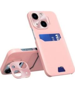 iLike Apple  iPhone 14 Leather Stand Case cover card wallet with stand Pink