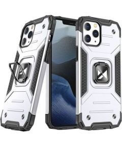 Wozinsky Apple  iPhone 13 Ring Armor Case Kickstand Tough Rugged Cover Silver