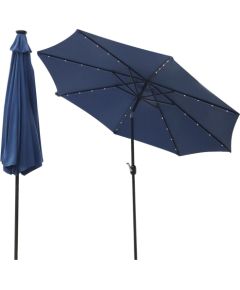 Saska Garden PARASOL OGRODOWY Z OŚWIETLENIEM LED 300CM GRANATOWY