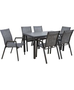 Darza mebelu komplekts DELGADO galds un 6 kresli Dārza mēbeļu komplekti