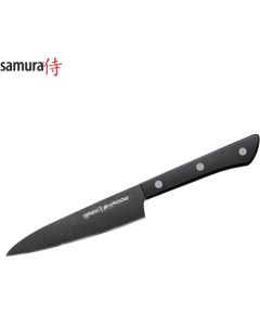 Samura Shadow Универсальный нож с Черным антипригарным покрытием 120mm из AUS 8 Японской стали 59 HRC нож