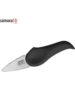 Samura Pearl нож для идеального открывания Устриц 73mm лезвие из Японской стали 59 HRC Черный